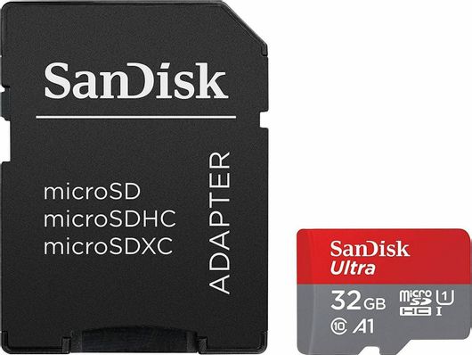 Sandisk Ultra microSDHC 32GB Class 10 U1 A1 with Adapter