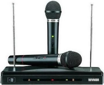 Σύστημα Karaoke με Ασύρματα Μικρόφωνα WVNGR Μαύρο