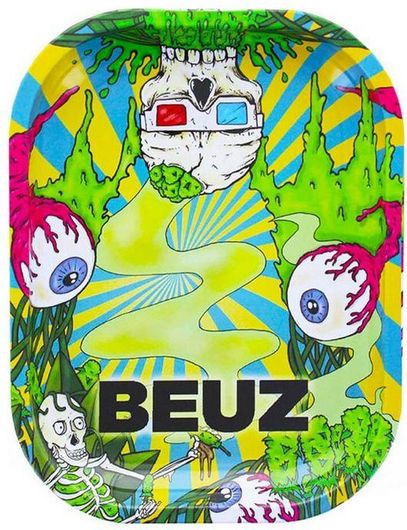 Rolling Tray Beuz Cool Skull Small Metal