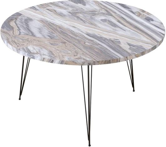 Τραπεζάκι Σαλονιού Tayo Μοριοσανίδα / Μέταλλο 90x40cm Γκρι