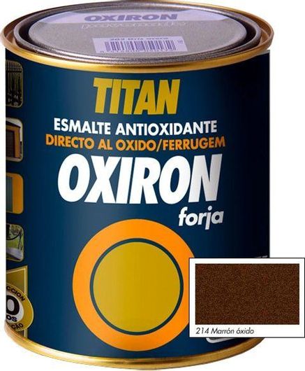 Αντισκωριακό Χρώμα Τιταν με Έντονα Ρινίσματα Μετάλλου Oxiron Forja Titan Marron Oxido 214 0.75lt