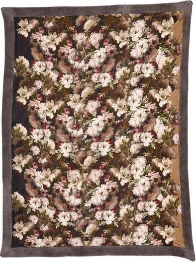 Ριχτάρι Πολυθρόνας με Λουλούδια & Γούνα 145x180cm