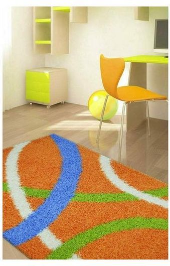 Παιδικό Χαλί Sprintzio 66x130cm 50mm Next Shaggy Πορτοκαλί
