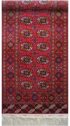 Χαλί Σαλονιού Bokhara Διάδρομος Μπουχάρα Μάλλινο Χειροποίητο 80x249cm Κόκκινο