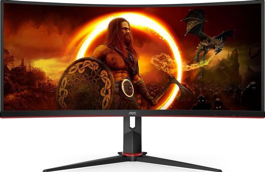 AOC CU34G2X Ultrawide VA Curved Gaming Monitor 34" QHD 3440x1440 144Hz με Χρόνο Απόκρισης 4ms GTG