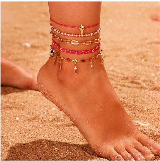 Βραχιόλια Ποδιού B521 5τμχ