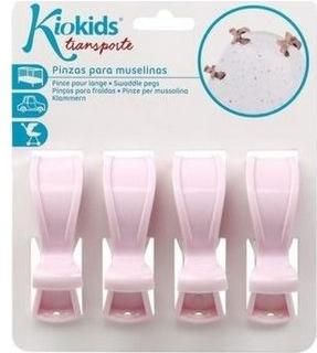 Clips Καροτσιού Kiokids 4τμχ Ροζ