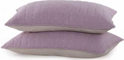 Σετ Μαξιλαροθήκες Nef-Nef Bicolor-22 με Φάσα 52x72cm Λιλά / Μπεζ