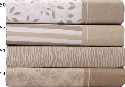 Σετ Μαξιλαροθήκες Annariska Mix & Match 51 Βαμβακερές Floral 50x70cm Μπεζ