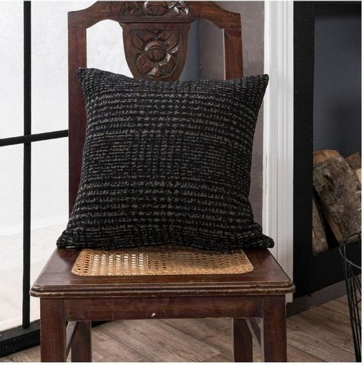 Μαξιλαροθήκη Teoran Sacramento 09 Βαμβάκι & Πολυεστέρας 30x50cm Μαύρο