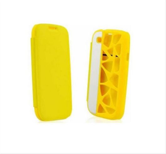 Case Flip Case Water Cube for iPhone 5C yellow