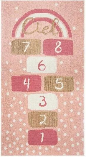 Παιδικό Χαλί Atmosphera Hopscotch 80x150cm Ροζ