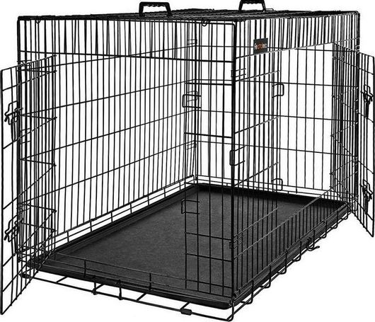 Συρμάτινο Κλουβί Σκύλου Feandrea Αναδιπλούμενο με 2 Πόρτες 122x74.5x80.5cm