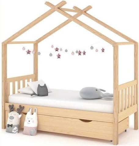 Παιδικό Κρεβάτι vidaXL 322146 Montessori Μονό 80x160cm Φυσικό