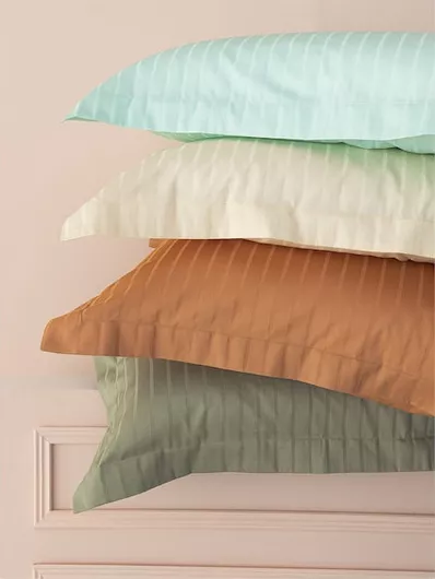 Σετ Μαξιλαροθήκες Palamaiki Sateen Riga Oxford 52x75cm Κίτρινο