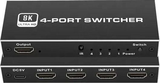 HDMI Switch CAB-H149 4-in σε 1-out 4K / 120Hz 8K / 60Hz Μαύρο