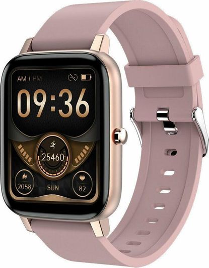 XO H80S Smartwatch με Παλμογράφο Ροζ