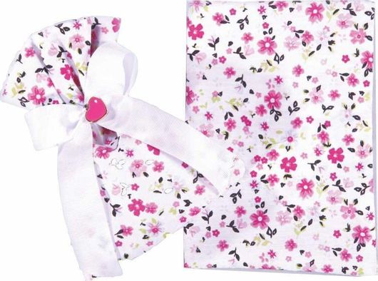 Μπομπονιέρα Γάμου Πουγκί με Λουλούδια Φούξια