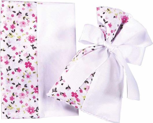 Μπομπονιέρα Γάμου Πουγκί με Λουλούδια Φούξια