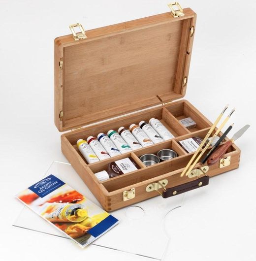Σετ Ζωγραφικής Winsor & Newton Artists Oil Bamboo Box σε Βαλιτσάκι