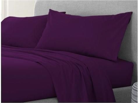 Κατωσέντονο Υπέρδιπλο με Λάστιχο 100% Βαμβακερό Reactive Γαρύφαλλο 180x200+30cm Μοβ 