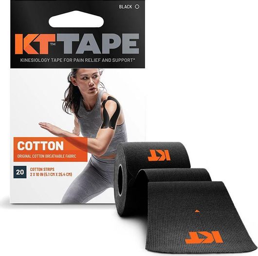 Ταινία Κινησιοθεραπείας KT Tape Original Cotton Precut 25cm x 5m 20τμχ Μαύρο