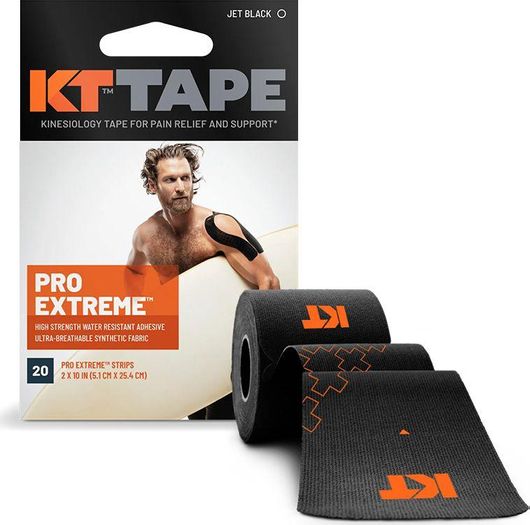 Ταινία Κινησιοθεραπείας KT Tape Pro Extreme Precut 25cm x 5m Jet 20τμχ Μαύρο