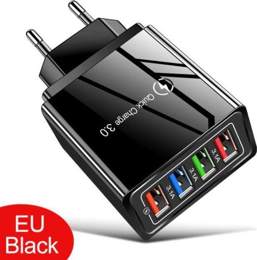 Φορτιστής Κινητού με 4 Θύρες USB Quick Charge 3.0/4.1