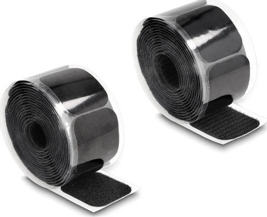 Αυτοκόλλητη Ταινία Velcro Χριτς Χρατς 45x50mm σε Ρολό 5m Μαύρο
