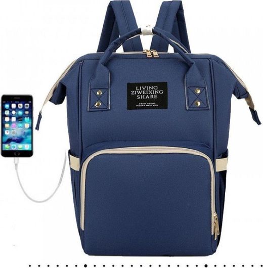 Τσάντα Αλλαξιέρα Πλάτης LTS 26x13x42cm Navy Μπλε