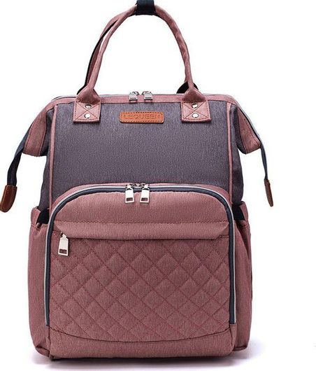 Τσάντα Αλλαξιέρα Πλάτης Lequeen 38x30x38cm Ροζ