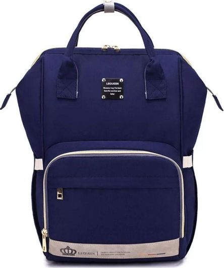 Τσάντα Αλλαξιέρα Πλάτης Lequeen 30x22x39cm Navy Μπλε