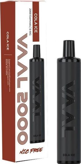 Ηλεκτρονικό Τσιγάρο μιας Χρήσης Vaal Cola Ice Pod Kit 5ml με Ενσωματωμένη Μπαταρία 2000 Puffs 0mg