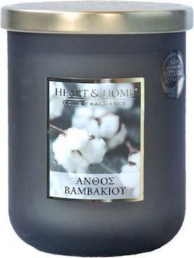 Αρωματικό Κερί Heart & Home Σόγιας σε Βάζο Άνθος Βαμβακιού 340gr