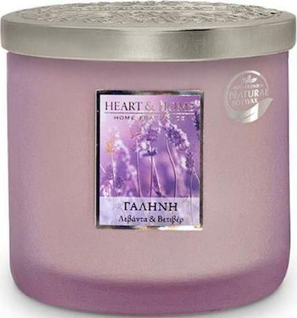 Αρωματικό Κερί Heart & Home Σόγιας σε Βάζο Γαλήνη με Διπλό Φιτίλι 230gr