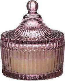 Αρωματικό Κερί Inart Primrose Petal Camelia Scent σε Γυάλινο Βαζάκι 150g