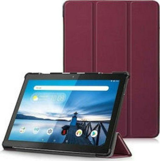 Θήκη Tablet Flip Cover για Samsung Galaxy Tab S6 T860 / Tab S6 Lite T865 P610 Σιλικόνη Tri-Fold Μπορντό