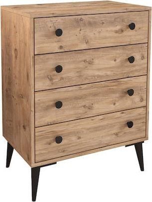 Συρταριέρα Κρεβατοκάμαρας Ξύλινη Amari με 4 συρτάρια 72x43x96cm