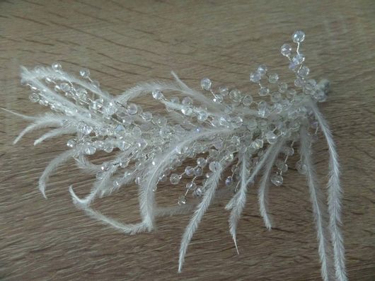 Νυφική Κουάφ Κ538 Χειροποίητη με Κρυσταλλάκια