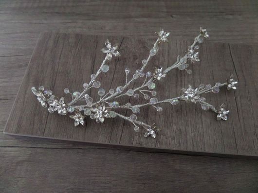 Νυφική Κουάφ Κ555 Χειροποίητη με Κρυσταλλάκια