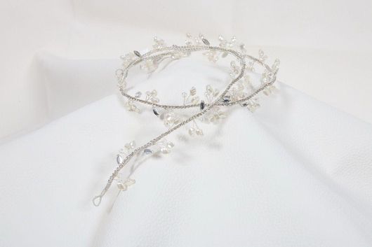 Νυφική Κουάφ Στεφανάκι Κ461 με Κρυσταλλάκια