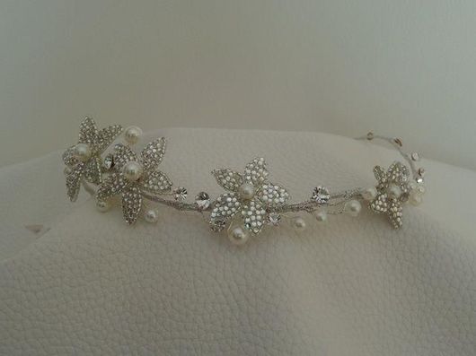 Νυφική Κουάφ Τιάρα Κ419 με Κρυσταλλάκια