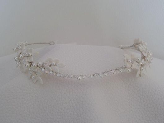 Νυφική Κουάφ Τιάρα Κ435 με Πέρλες