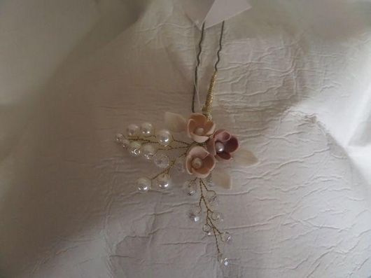 Χειροποίητο Νυφικό Τσιμπιδάκι Μαλλιών Κουάφ ΤΣ46