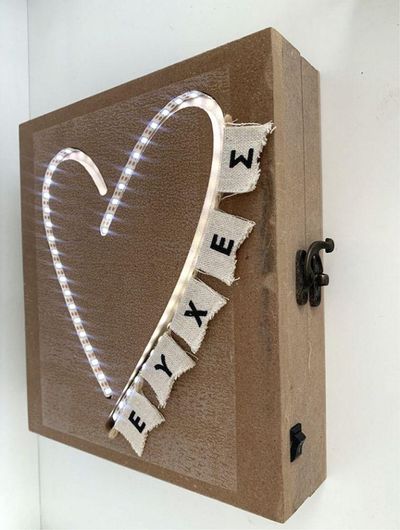 Βιβλίο Ευχών Γάμου Riniotis Κουτί Ευχών Γάμου 22x20x5.5cm Καφέ