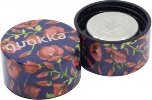 Μπουκάλι Θερμός Quokka Tiny Tulips 850ml Μαύρο