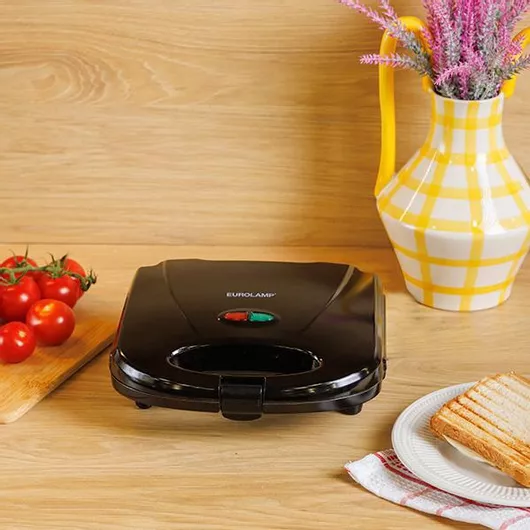 Τοστιέρα Eurolamp 300-70022 για 2 Τοστ 800W Μαύρο