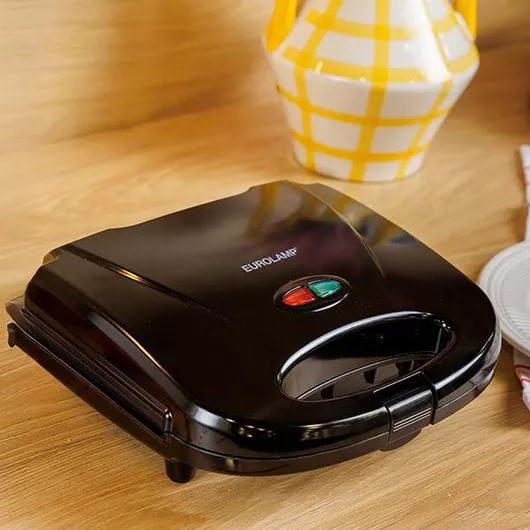 Τοστιέρα Eurolamp 300-70022 για 2 Τοστ 800W Μαύρο