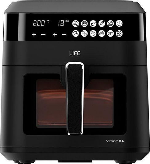 Life Vision XL Air Fryer 6.3lt Μαύρο