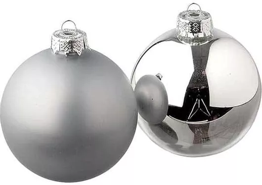 Χριστουγεννιάτικες Μπάλες JK Home Decoration Γυάλινες Σετ 12τμχ 6cm Ασημί